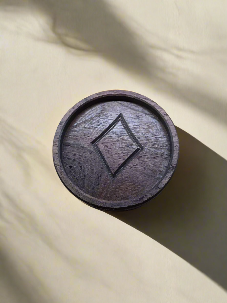 Walnut Poker Coasters