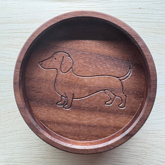 Dachshund Walnut Coasters