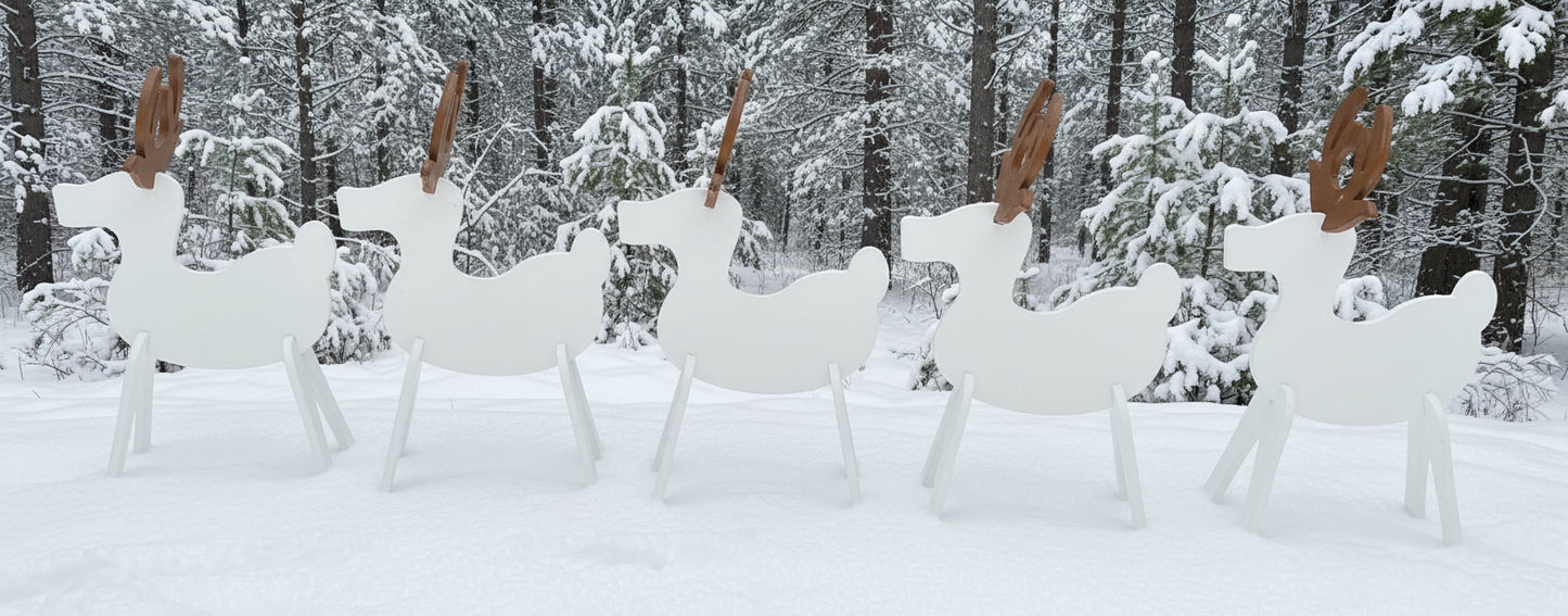 Wood Interlocking Reindeer