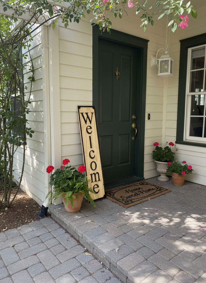 Wood Welcome Sign